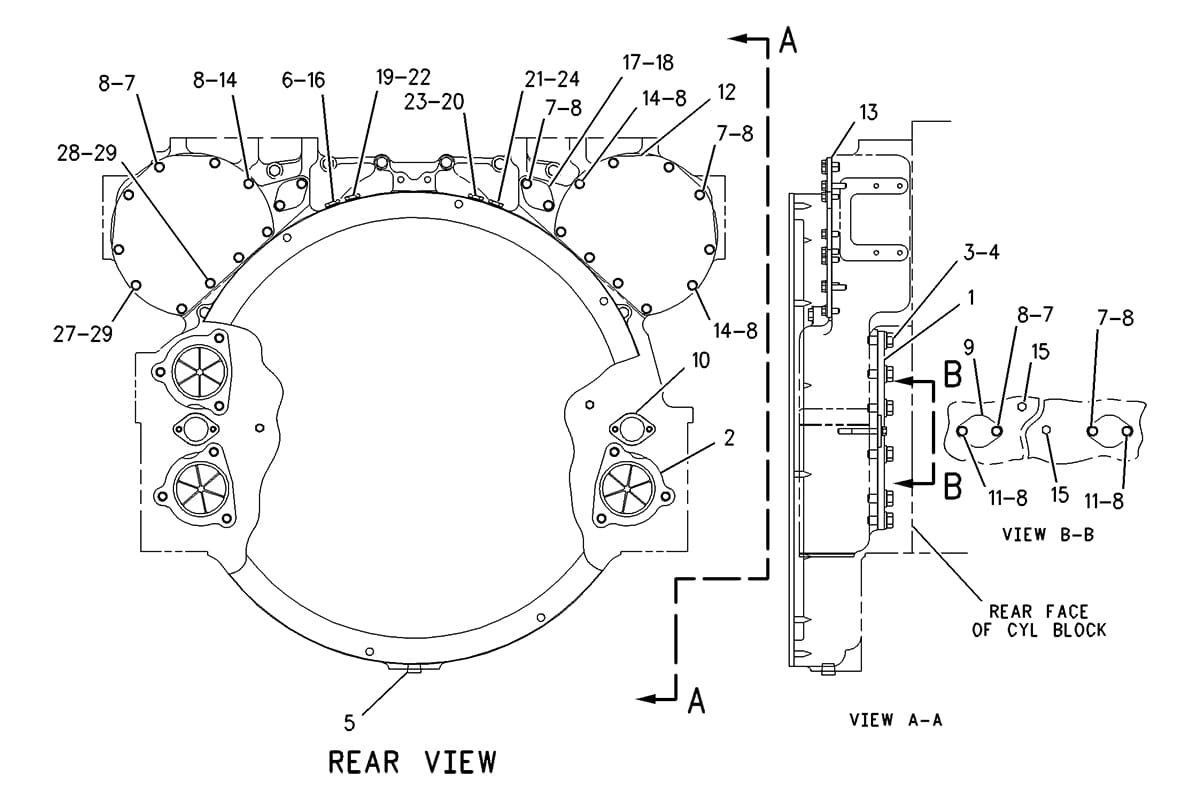 CATERPILLAR COVER GP-FLYWHEEL HOUSING –REAR STRUCTURE